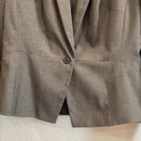 Worthington Dark Gray One Button Blazer Size 14 - Picture 2 of 6